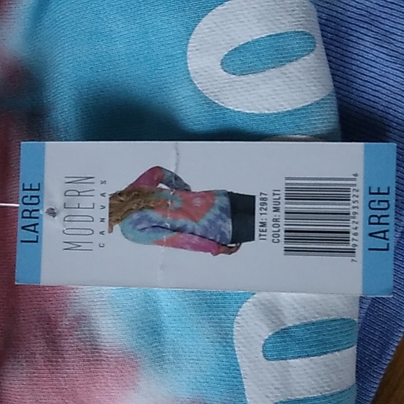 Modern Canvas Tie-Dye lightweight sweatshirt size Large NWT - Picture 3 of 4